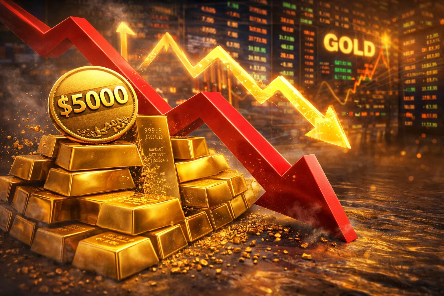 الذهب يتراجع دون 5000 دولار رغم عوامل الصعود